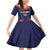 Custom Lucknow 2025 Cricket Super Giants Family Matching Off Shoulder Short Dress and Hawaiian Shirt Hum Aa Rahe Hai
