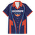 Custom Lucknow 2025 Cricket Super Giants Family Matching Off Shoulder Short Dress and Hawaiian Shirt Hum Aa Rahe Hai