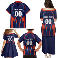 Custom Lucknow 2025 Cricket Super Giants Family Matching Puletasi and Hawaiian Shirt Hum Aa Rahe Hai