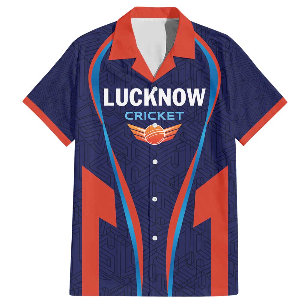 Custom Lucknow 2025 Cricket Super Giants Family Matching Short Sleeve Bodycon Dress and Hawaiian Shirt Hum Aa Rahe Hai