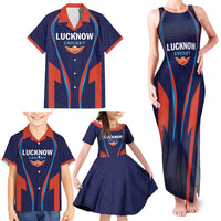 Custom Lucknow 2025 Cricket Super Giants Family Matching Tank Maxi Dress and Hawaiian Shirt Hum Aa Rahe Hai