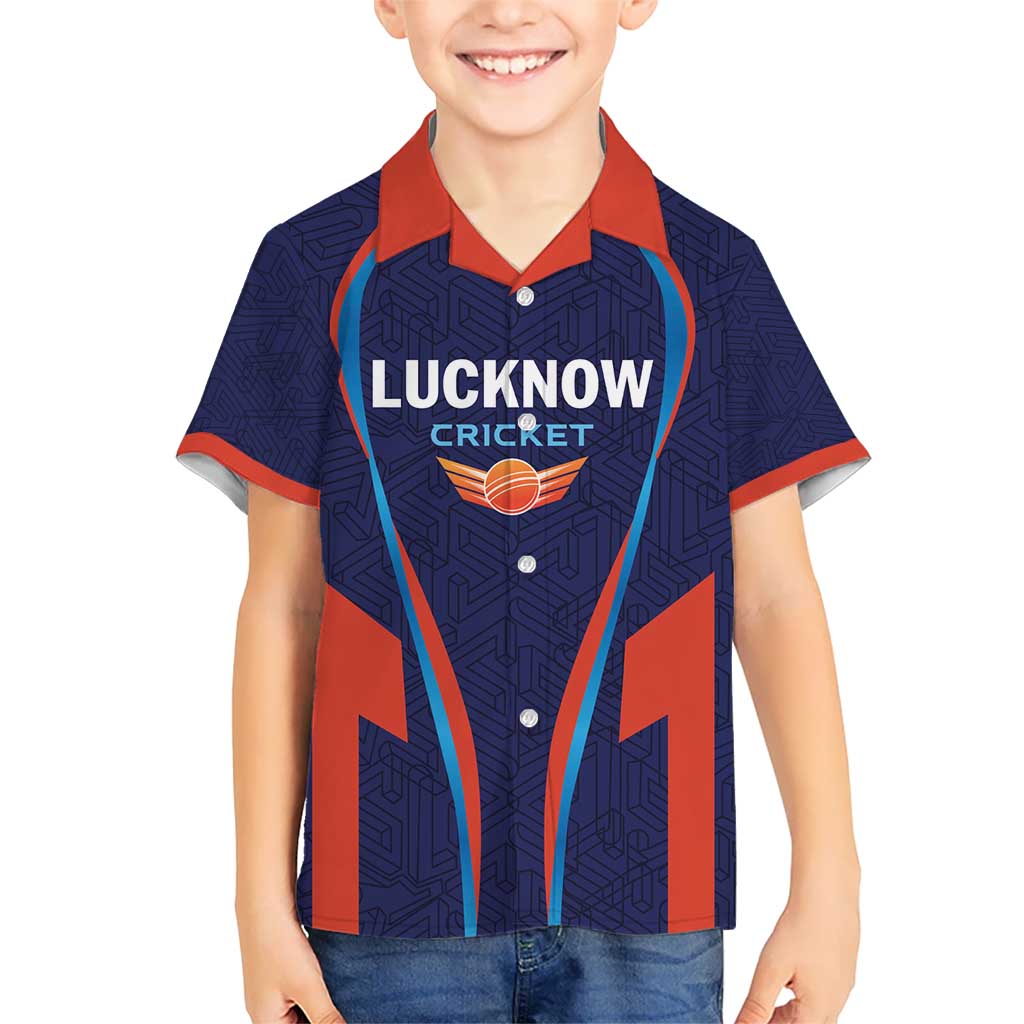 Custom Lucknow 2025 Cricket Super Giants Kid Hawaiian Shirt Hum Aa Rahe Hai