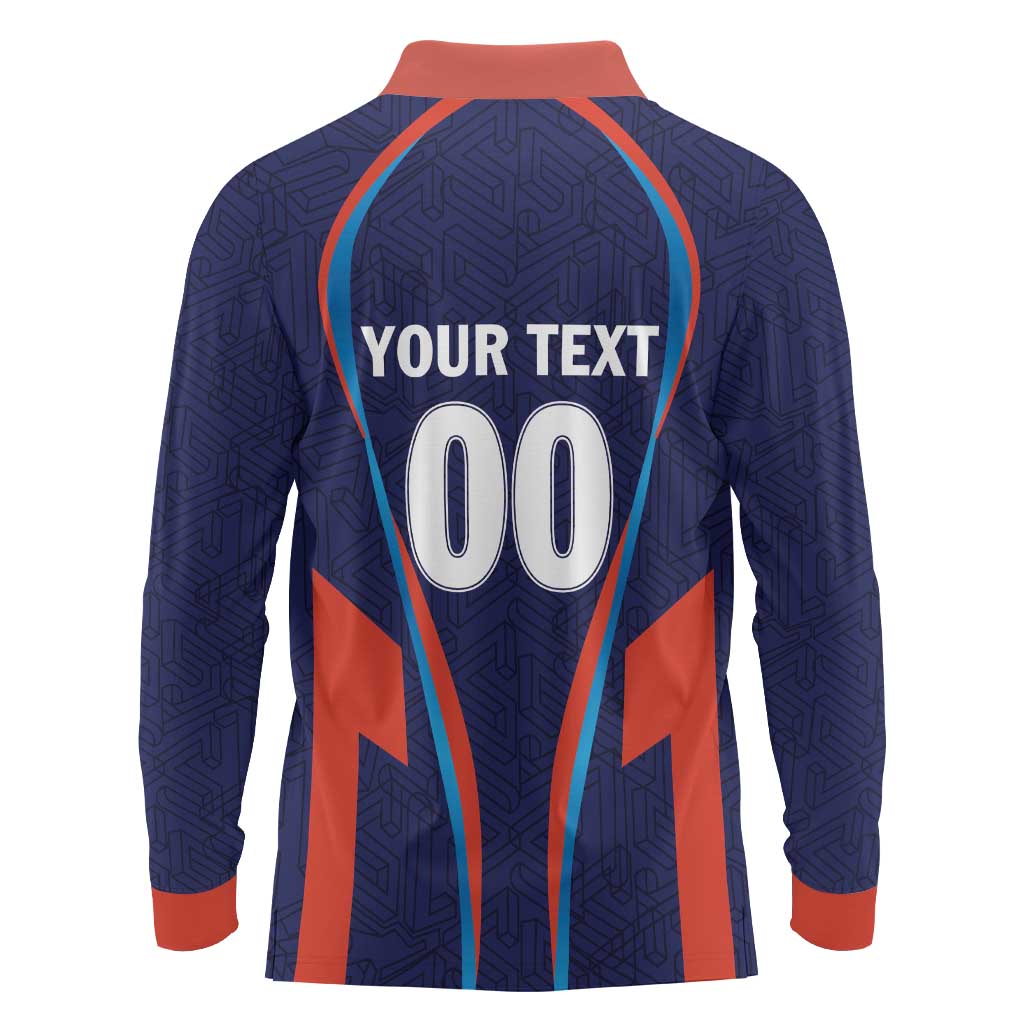 Custom Lucknow 2025 Cricket Super Giants Long Sleeve Polo Shirt Hum Aa Rahe Hai