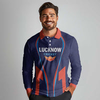 Custom Lucknow 2025 Cricket Super Giants Long Sleeve Polo Shirt Hum Aa Rahe Hai