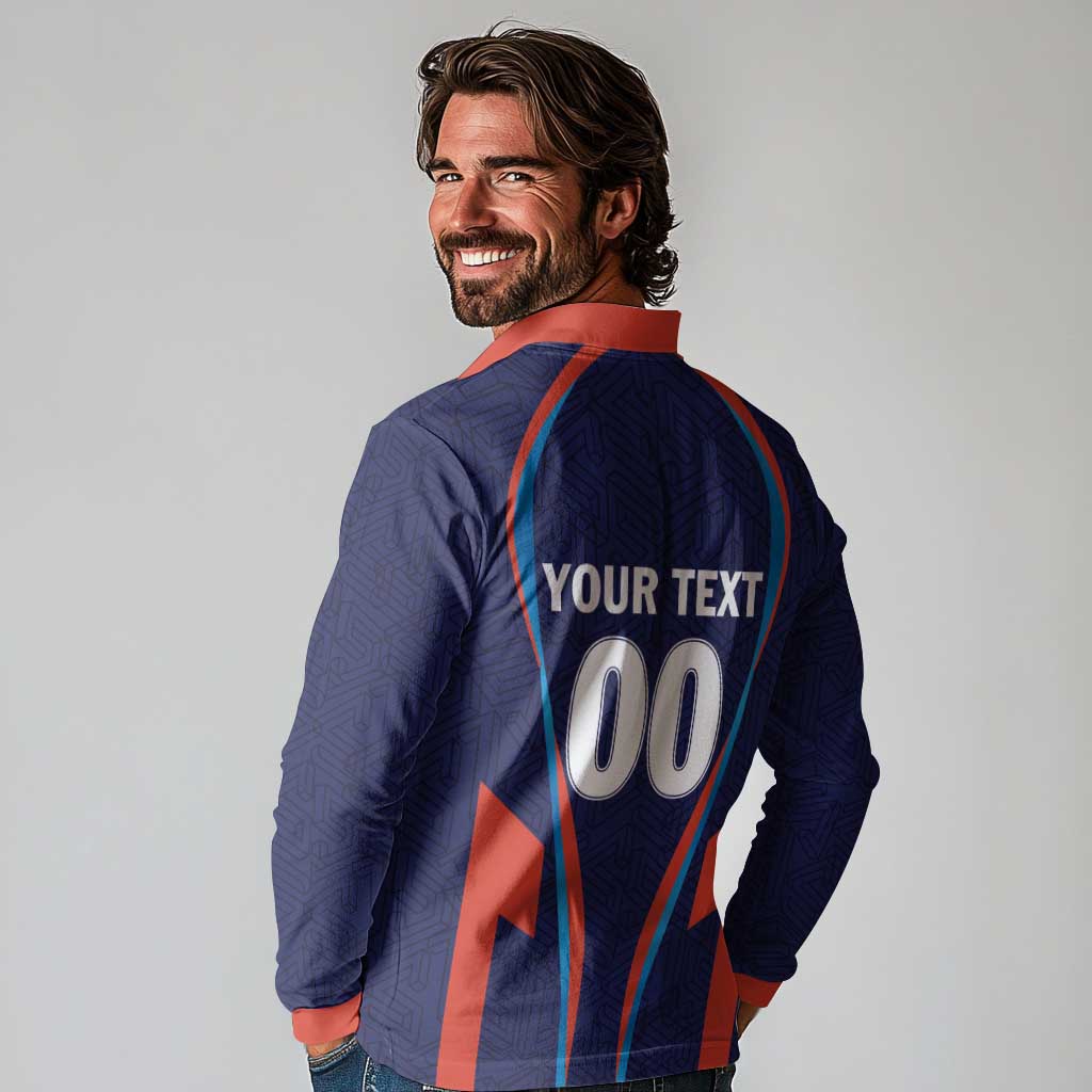 Custom Lucknow 2025 Cricket Super Giants Long Sleeve Polo Shirt Hum Aa Rahe Hai