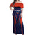 Custom Lucknow 2025 Cricket Super Giants Off Shoulder Maxi Dress Hum Aa Rahe Hai