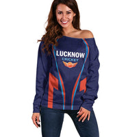 Custom Lucknow 2025 Cricket Super Giants Off Shoulder Sweater Hum Aa Rahe Hai