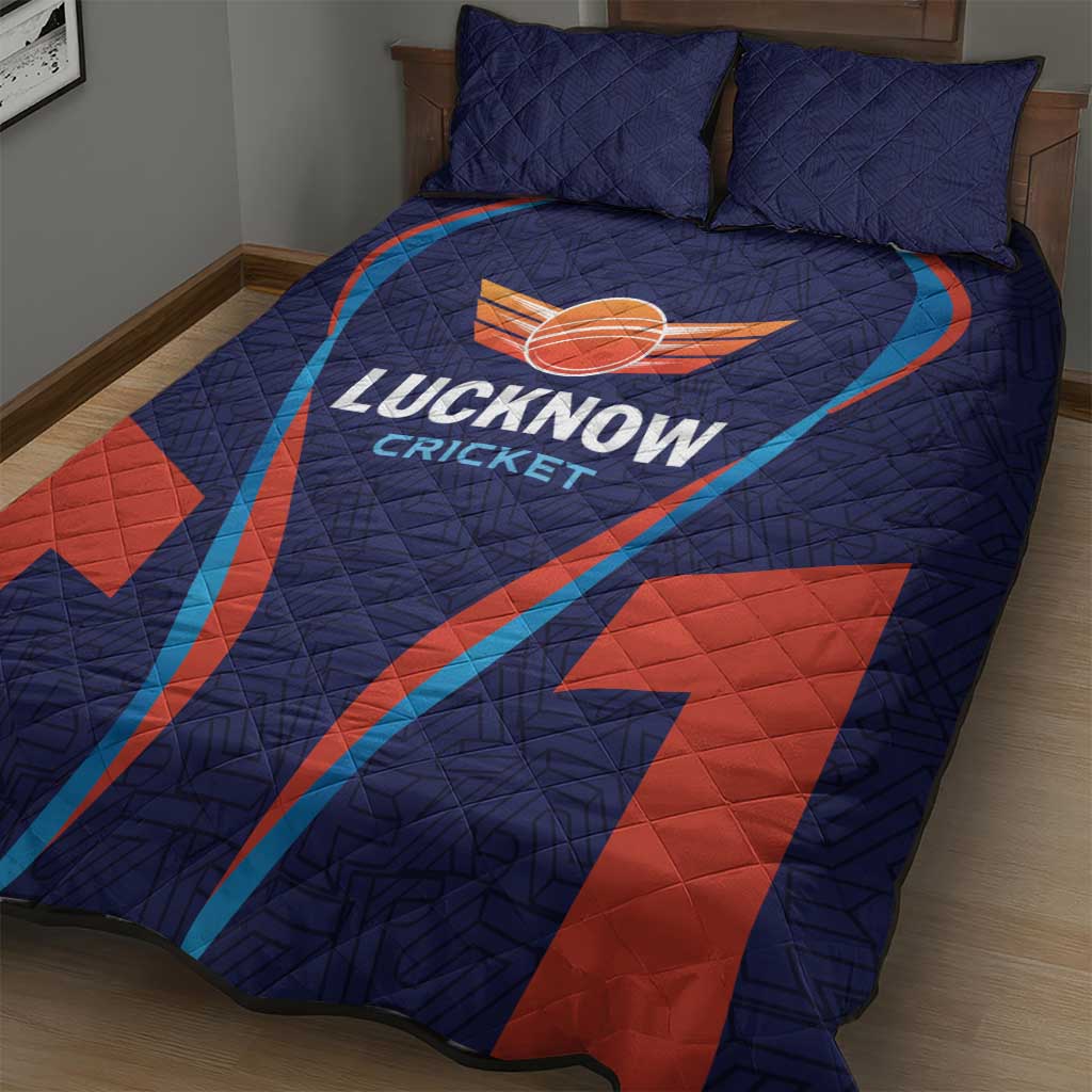 Lucknow 2025 Cricket Super Giants Quilt Bed Set Hum Aa Rahe Hai