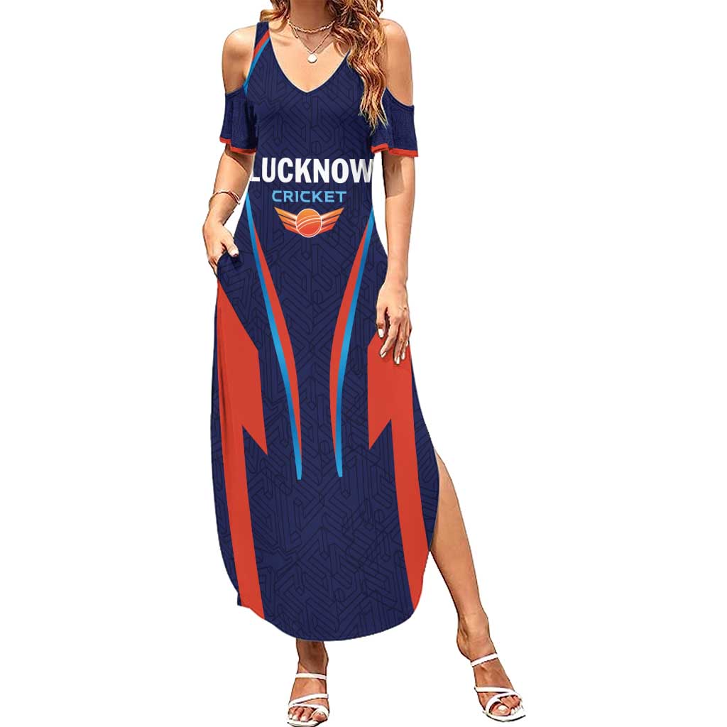 Custom Lucknow 2025 Cricket Super Giants Summer Maxi Dress Hum Aa Rahe Hai