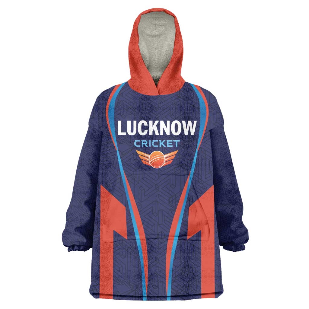Custom Lucknow 2025 Cricket Super Giants Wearable Blanket Hoodie Hum Aa Rahe Hai