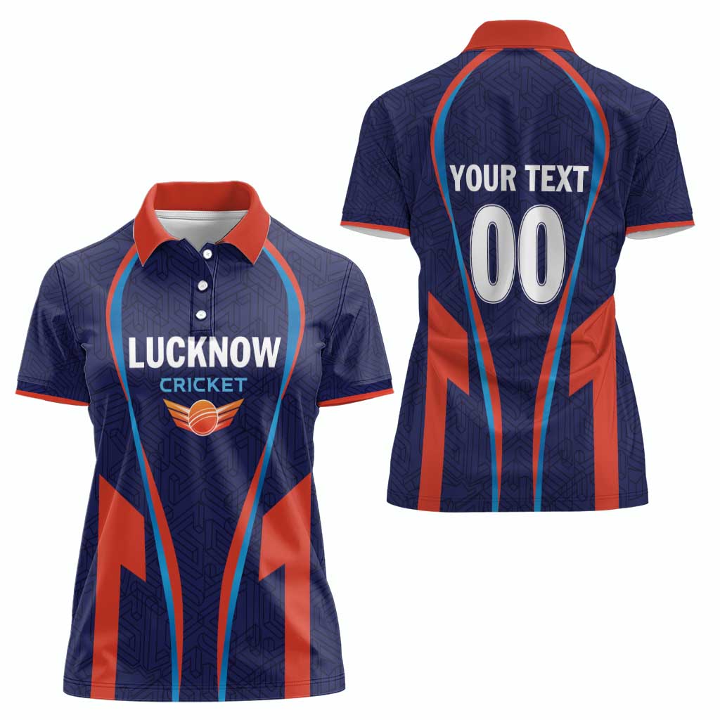Custom Lucknow 2025 Cricket Super Giants Women Polo Shirt Hum Aa Rahe Hai