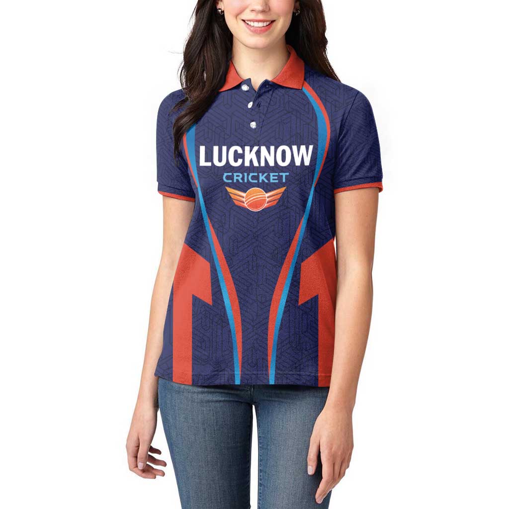 Custom Lucknow 2025 Cricket Super Giants Women Polo Shirt Hum Aa Rahe Hai