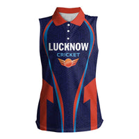 Custom Lucknow 2025 Cricket Super Giants Women Sleeveless Polo Shirt Hum Aa Rahe Hai