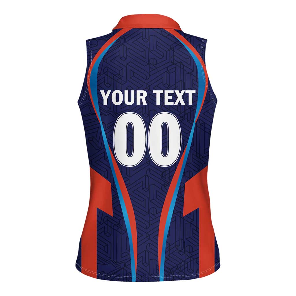 Custom Lucknow 2025 Cricket Super Giants Women Sleeveless Polo Shirt Hum Aa Rahe Hai