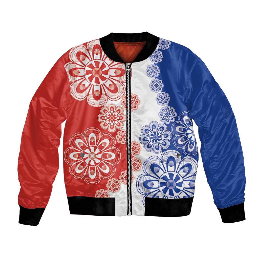 Paraguay Nanduti Traditional Lace Stylized Bomber Jacket