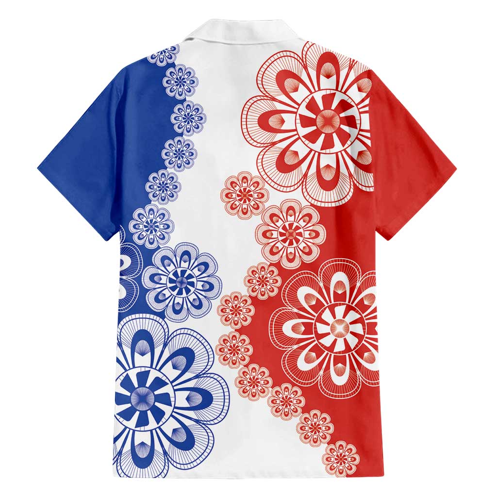 Paraguay Nanduti Traditional Lace Stylized Family Matching Long Sleeve Bodycon Dress and Hawaiian Shirt