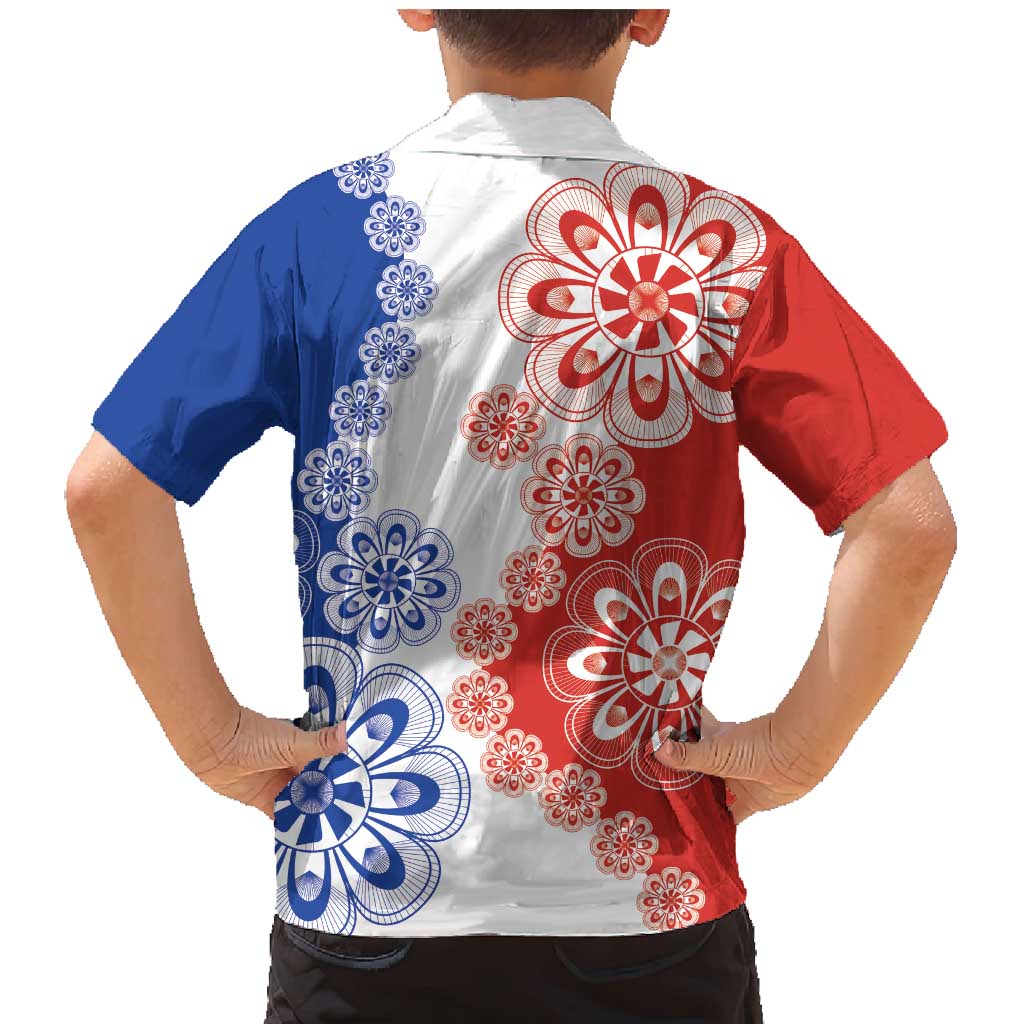 Paraguay Nanduti Traditional Lace Stylized Family Matching Mermaid Dress and Hawaiian Shirt