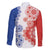 Paraguay Nanduti Traditional Lace Stylized Family Matching Off Shoulder Short Dress and Hawaiian Shirt
