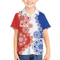 Paraguay Nanduti Traditional Lace Stylized Family Matching Puletasi and Hawaiian Shirt