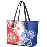 Paraguay Nanduti Traditional Lace Stylized Leather Tote Bag