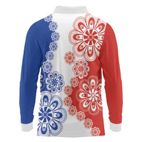Paraguay Nanduti Traditional Lace Stylized Long Sleeve Polo Shirt