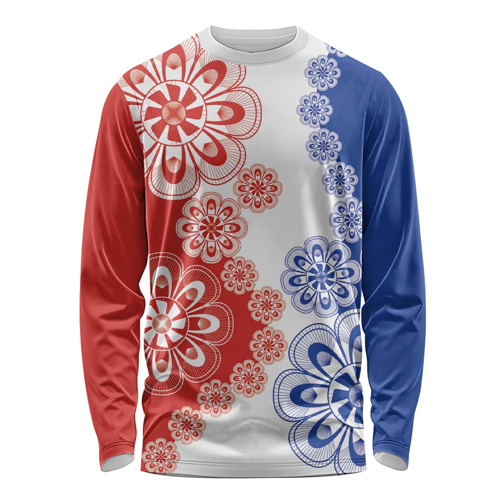 Paraguay Nanduti Traditional Lace Stylized Long Sleeve Shirt