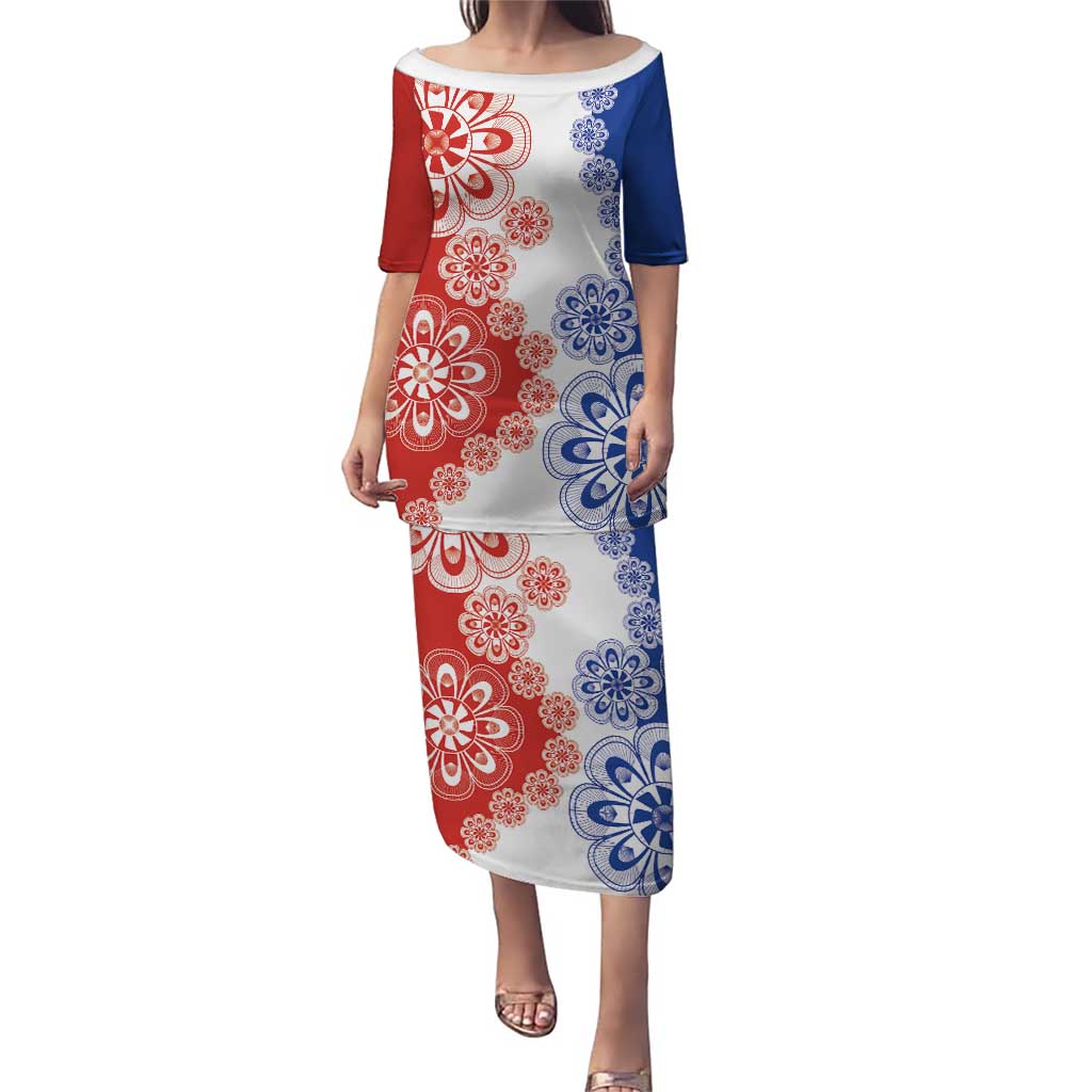 Paraguay Nanduti Traditional Lace Stylized Puletasi