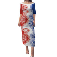 Paraguay Nanduti Traditional Lace Stylized Puletasi