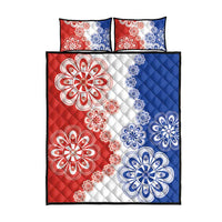 Paraguay Nanduti Traditional Lace Stylized Quilt Bed Set