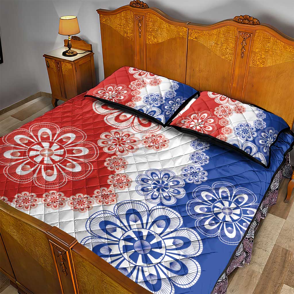 Paraguay Nanduti Traditional Lace Stylized Quilt Bed Set