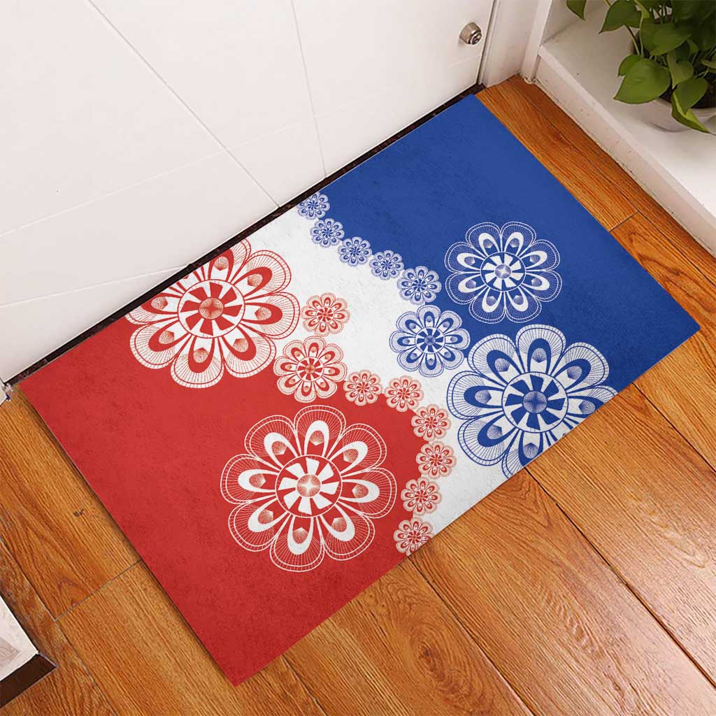 Paraguay Nanduti Traditional Lace Stylized Rubber Doormat