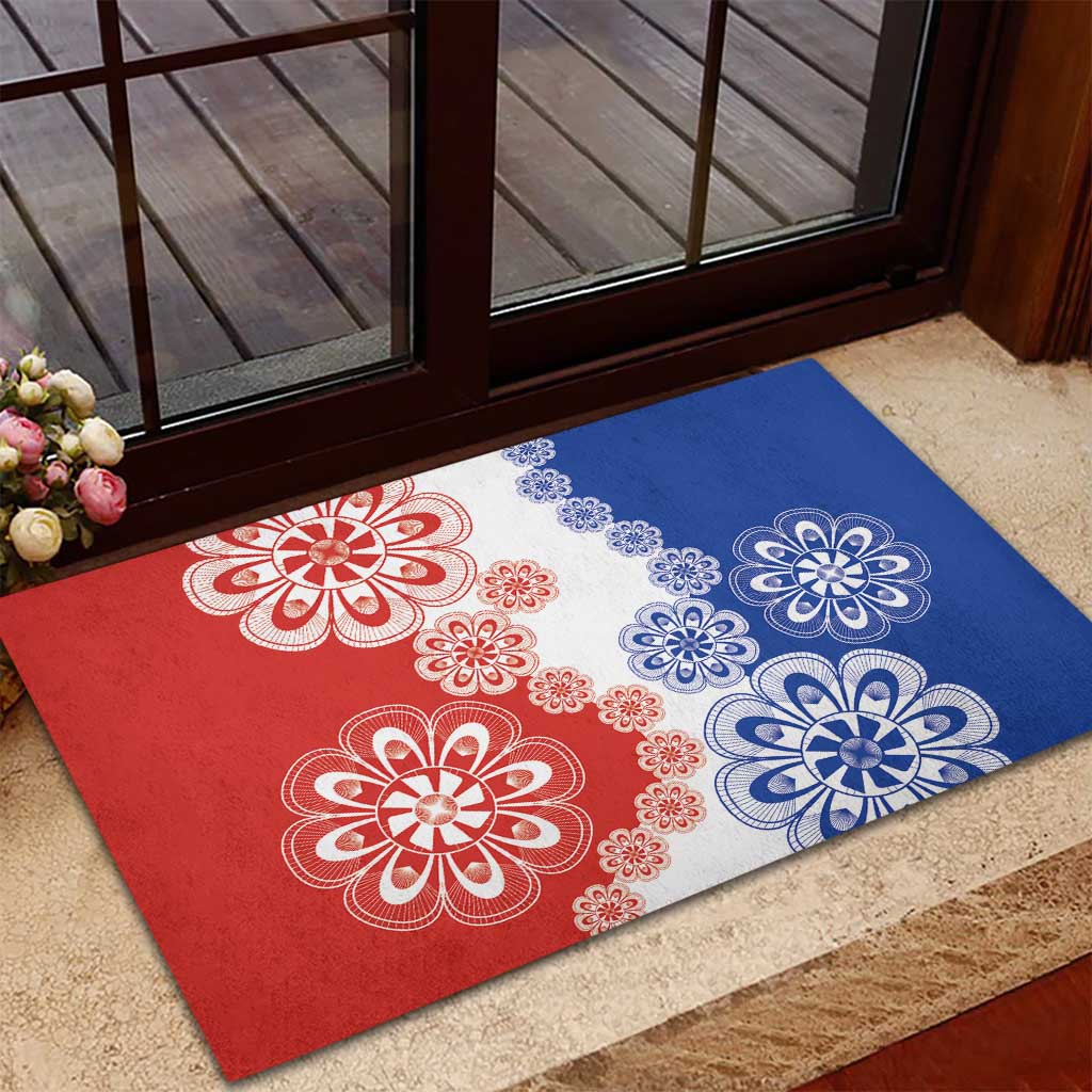 Paraguay Nanduti Traditional Lace Stylized Rubber Doormat