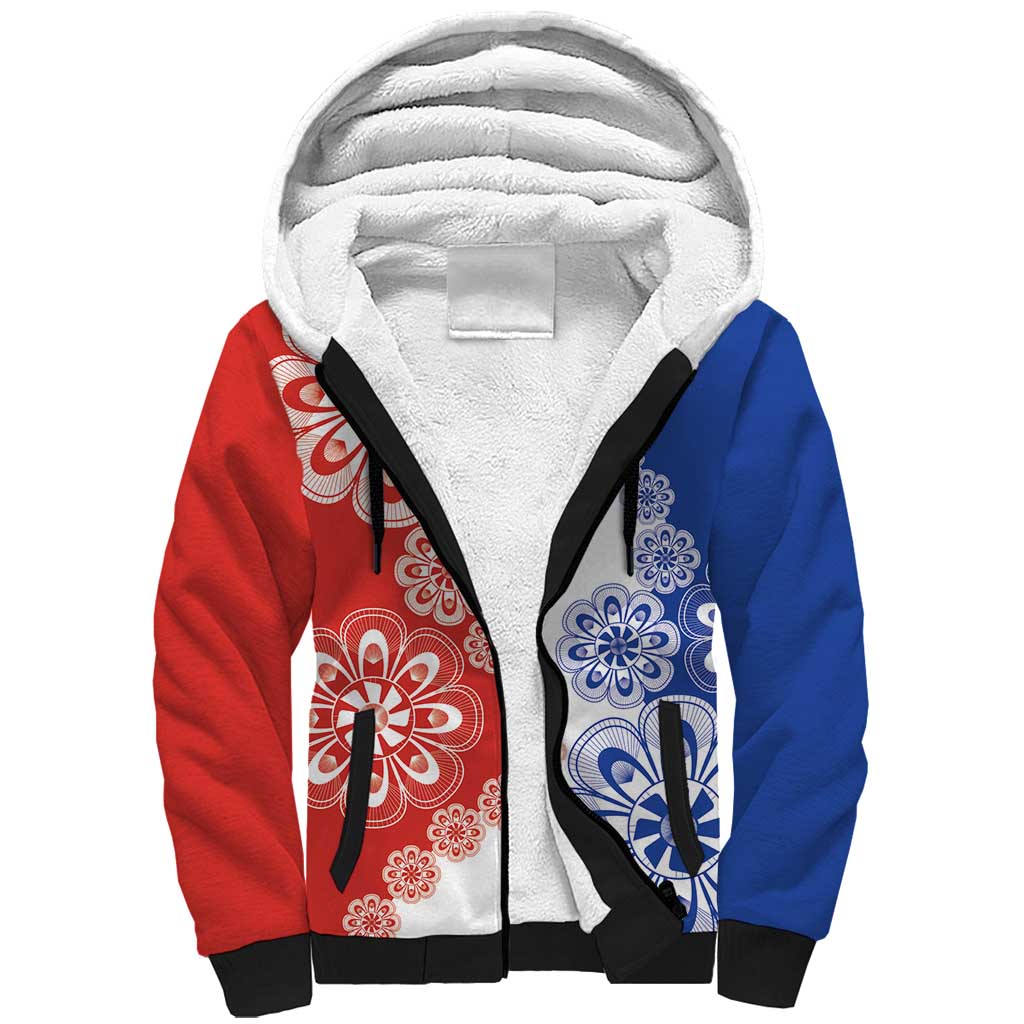 Paraguay Nanduti Traditional Lace Stylized Sherpa Hoodie