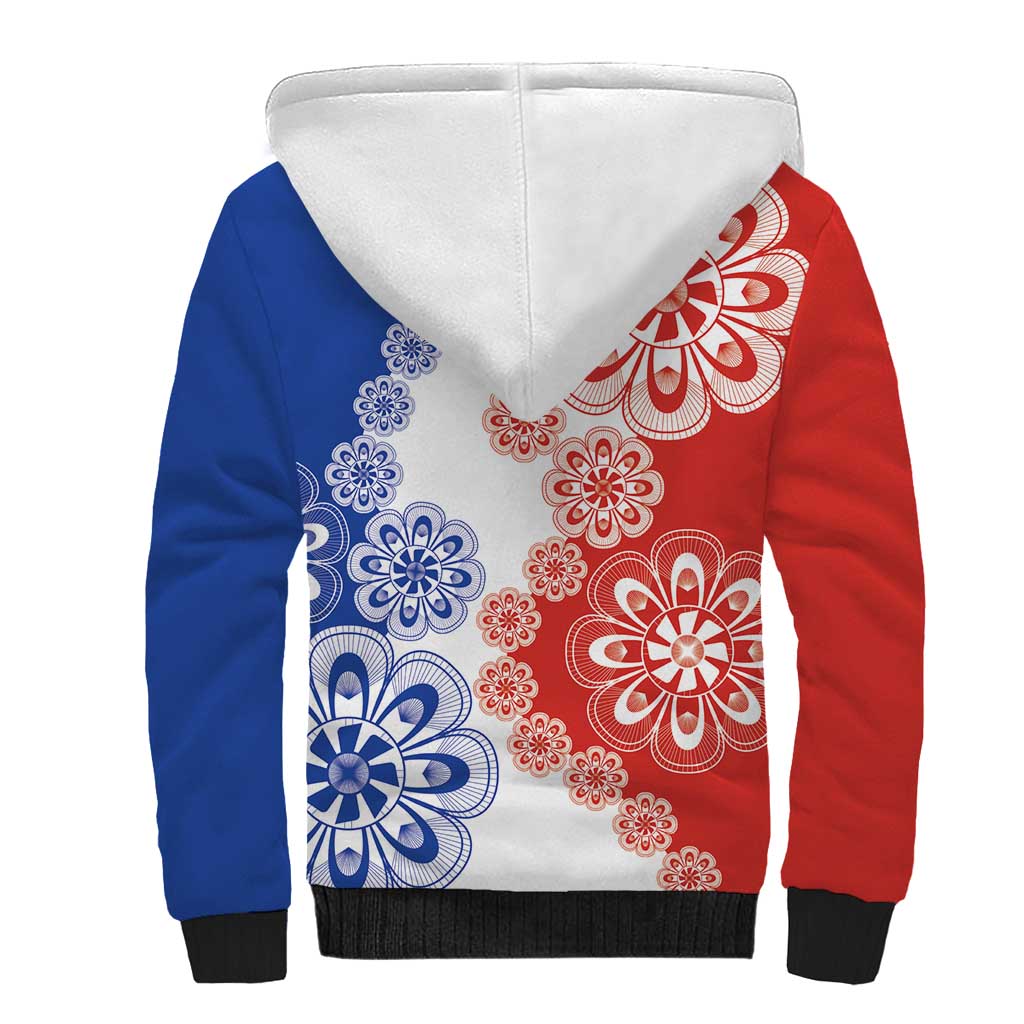 Paraguay Nanduti Traditional Lace Stylized Sherpa Hoodie