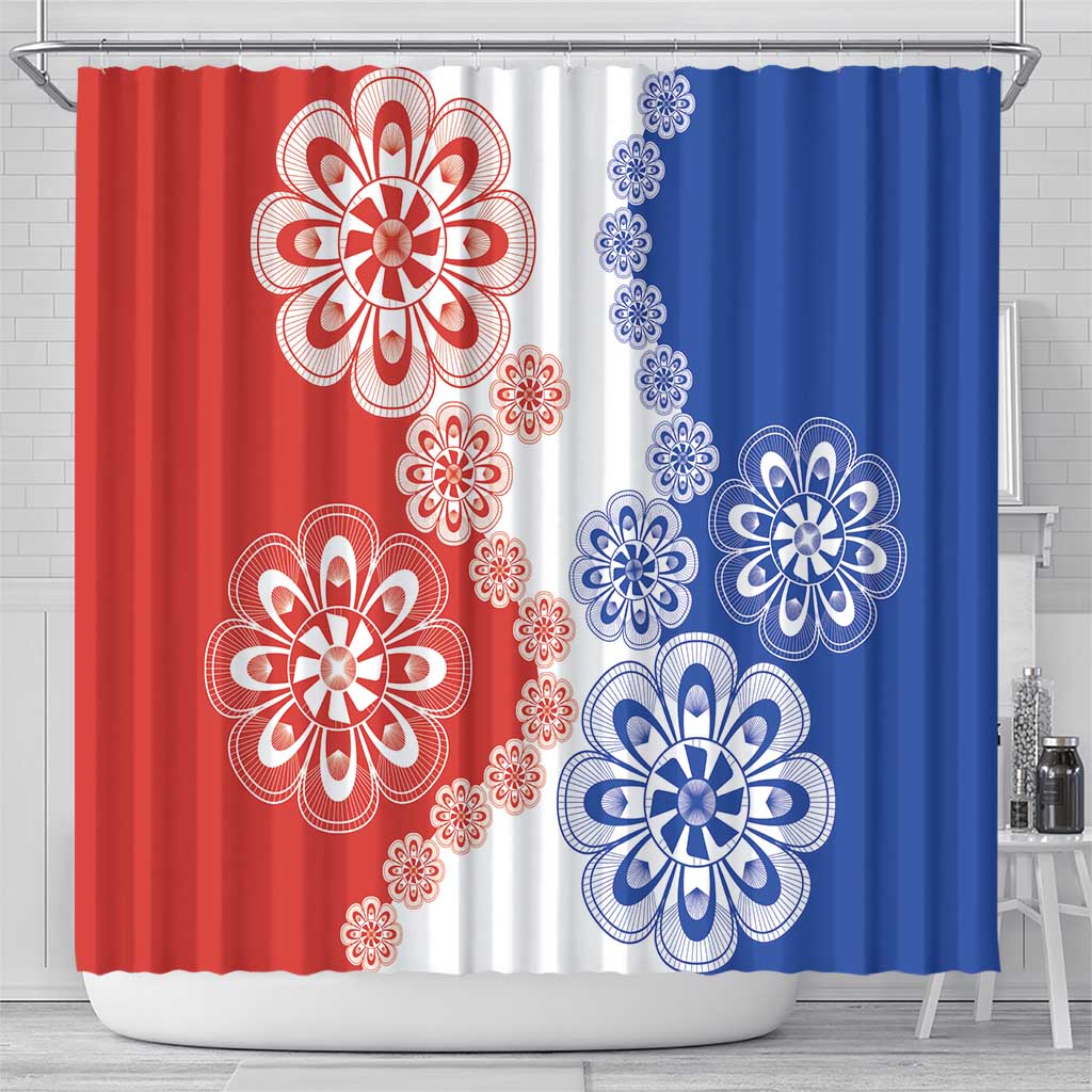 Paraguay Nanduti Traditional Lace Stylized Shower Curtain