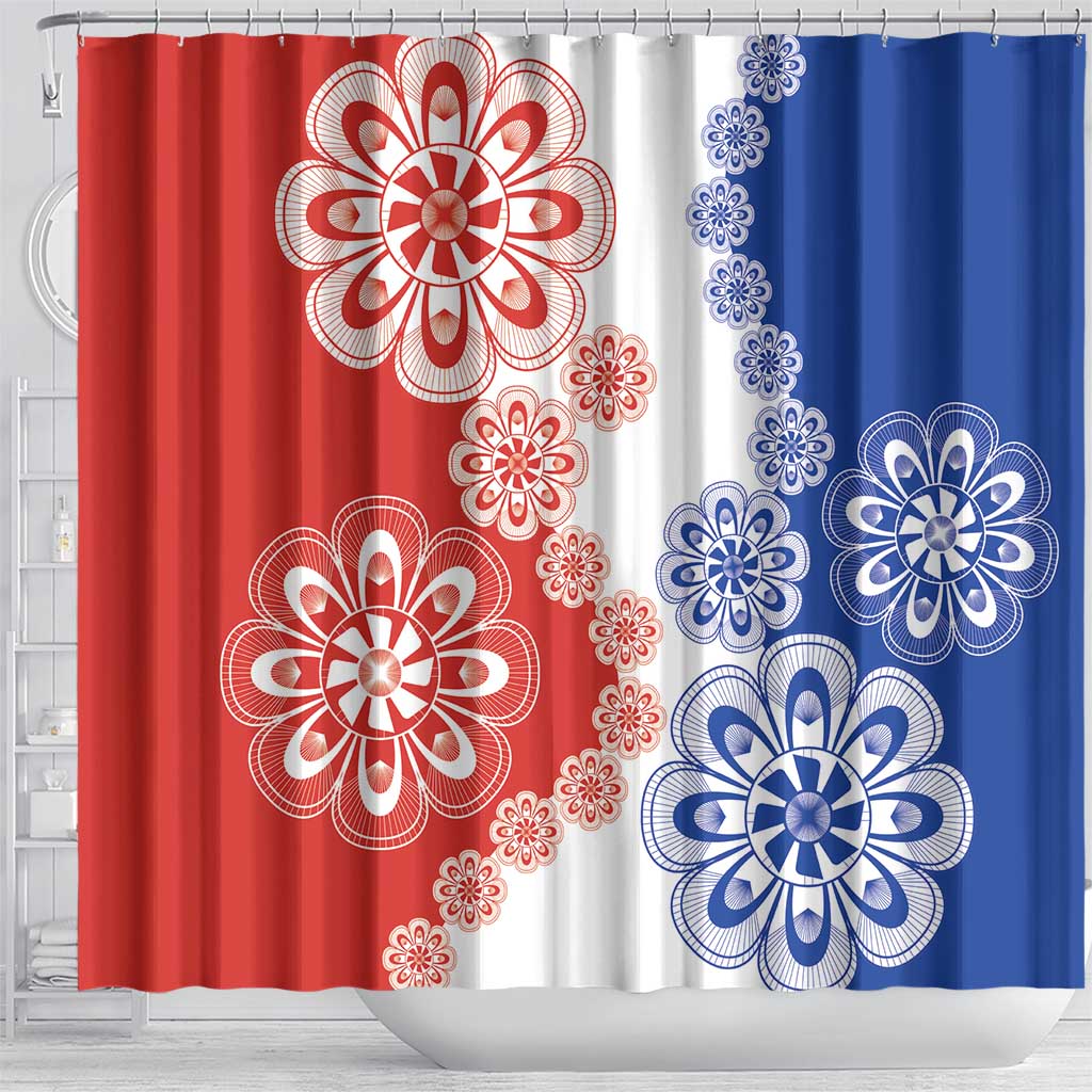 Paraguay Nanduti Traditional Lace Stylized Shower Curtain
