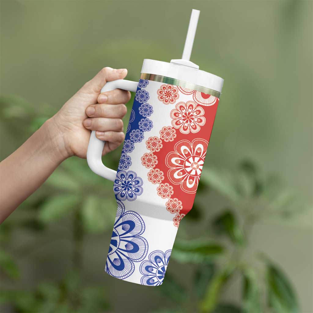 Paraguay Nanduti Traditional Lace Stylized Tumbler With Handle