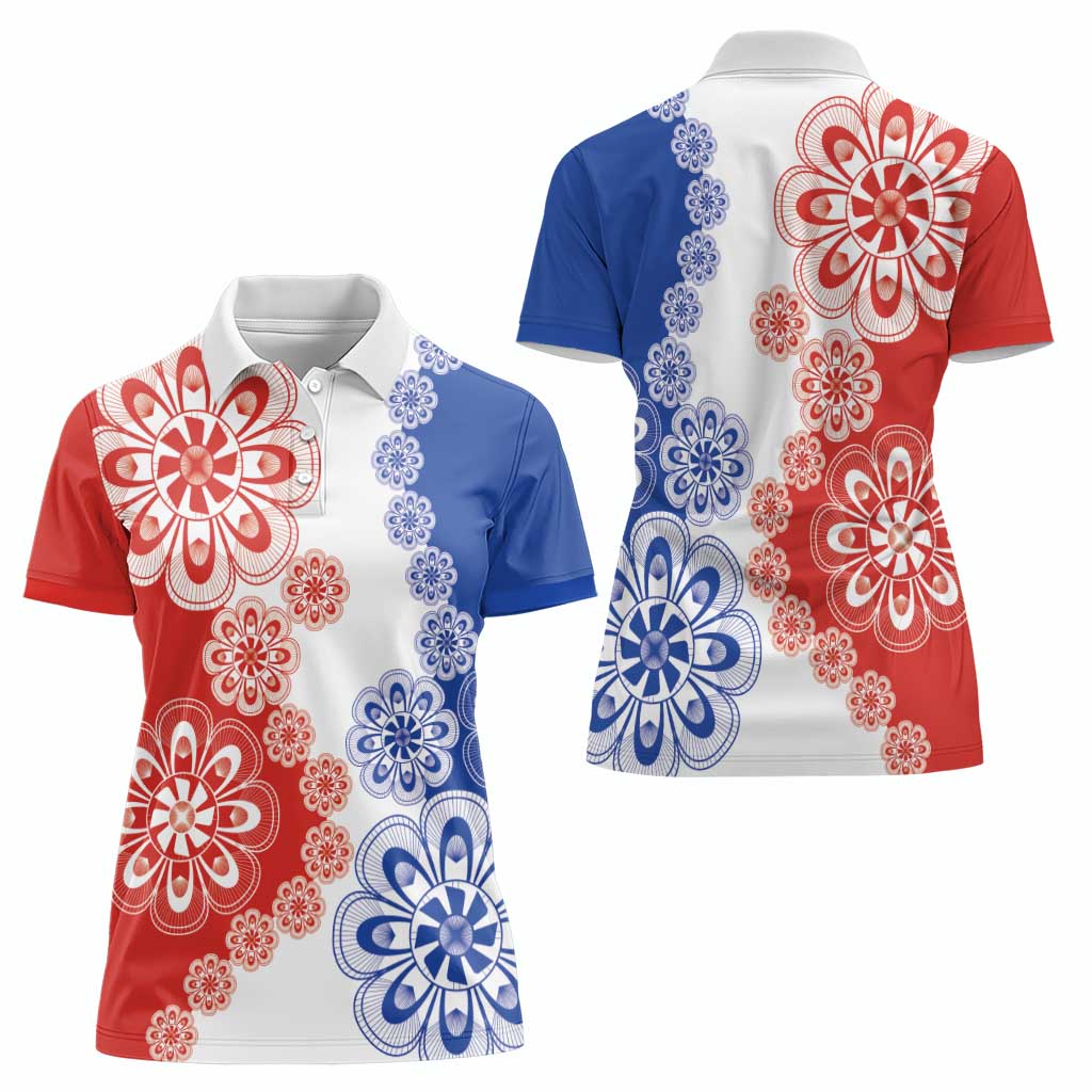 Paraguay Nanduti Traditional Lace Stylized Women Polo Shirt