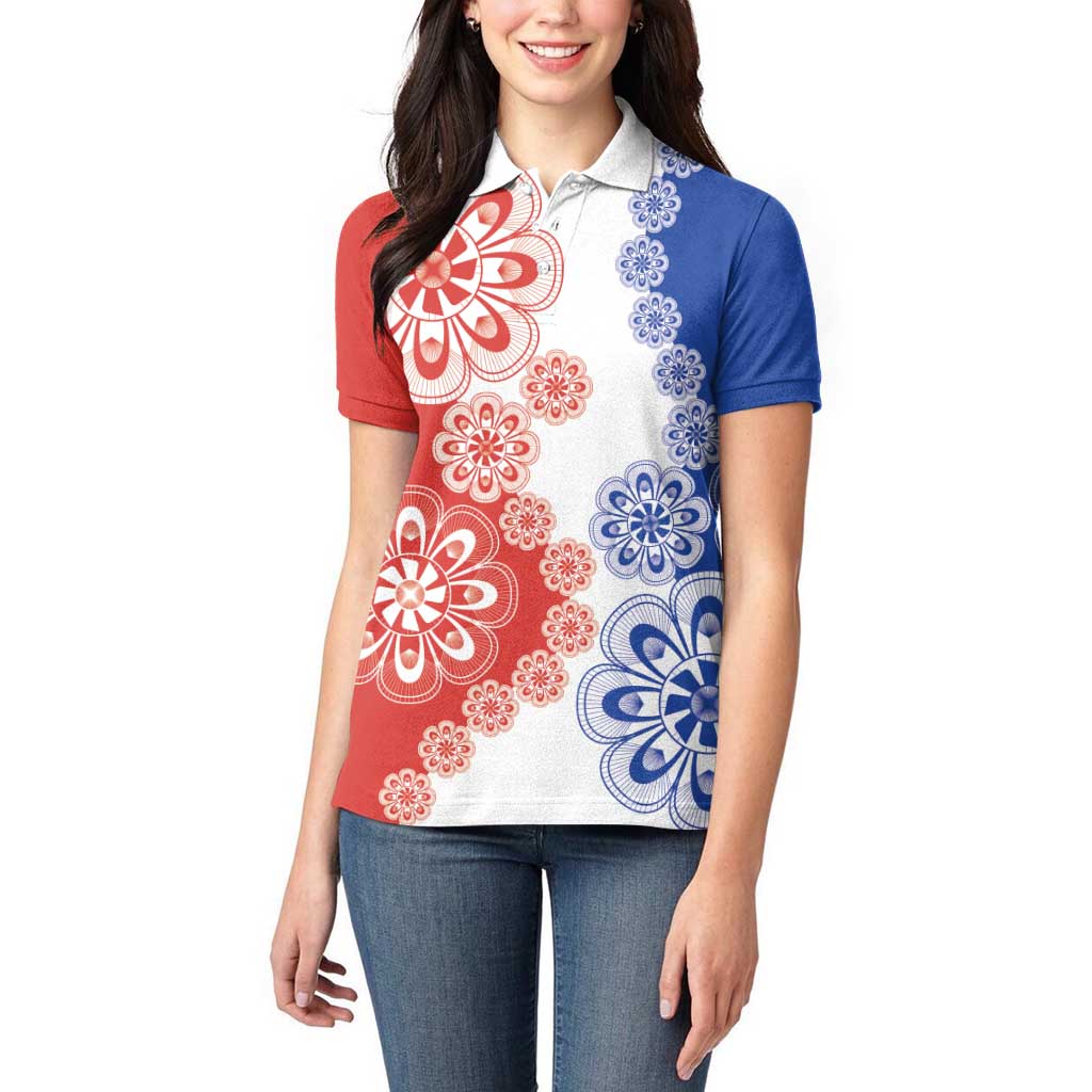 Paraguay Nanduti Traditional Lace Stylized Women Polo Shirt