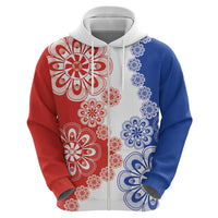 Paraguay Nanduti Traditional Lace Stylized Zip Hoodie