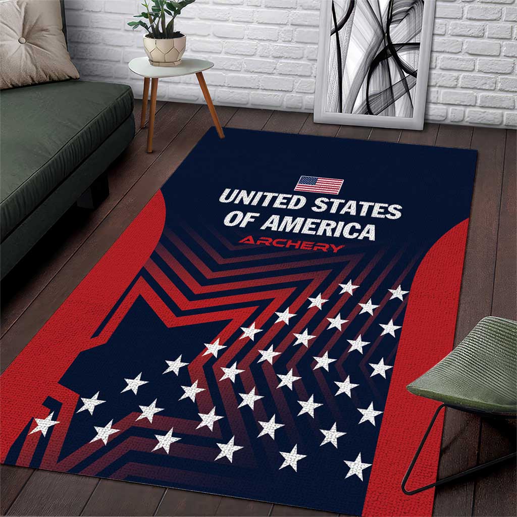 Personalized USA 2025 Archery Area Rug Aim Shoot Win