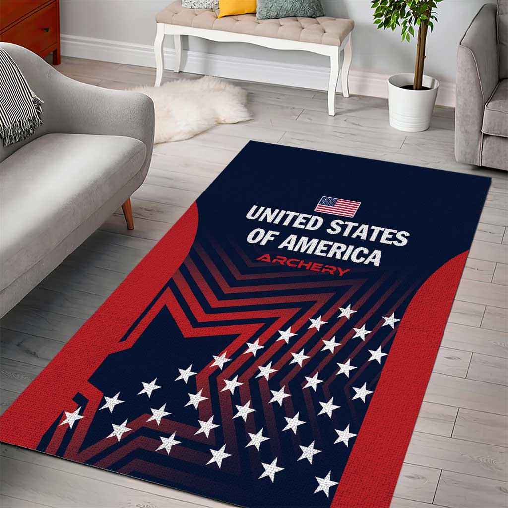 Personalized USA 2025 Archery Area Rug Aim Shoot Win