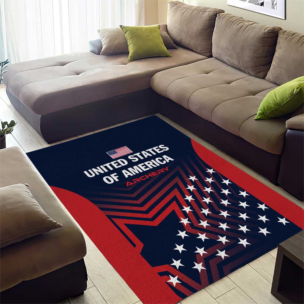 Personalized USA 2025 Archery Area Rug Aim Shoot Win