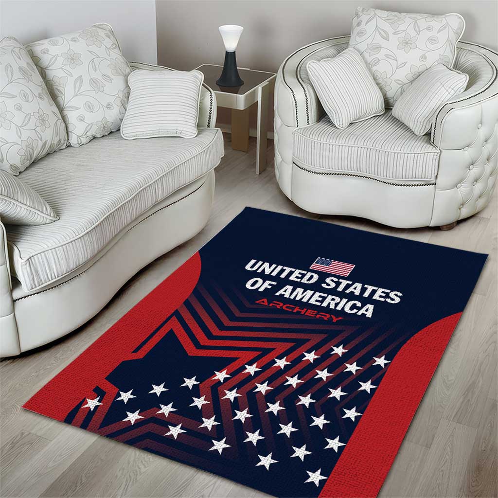 Personalized USA 2025 Archery Area Rug Aim Shoot Win