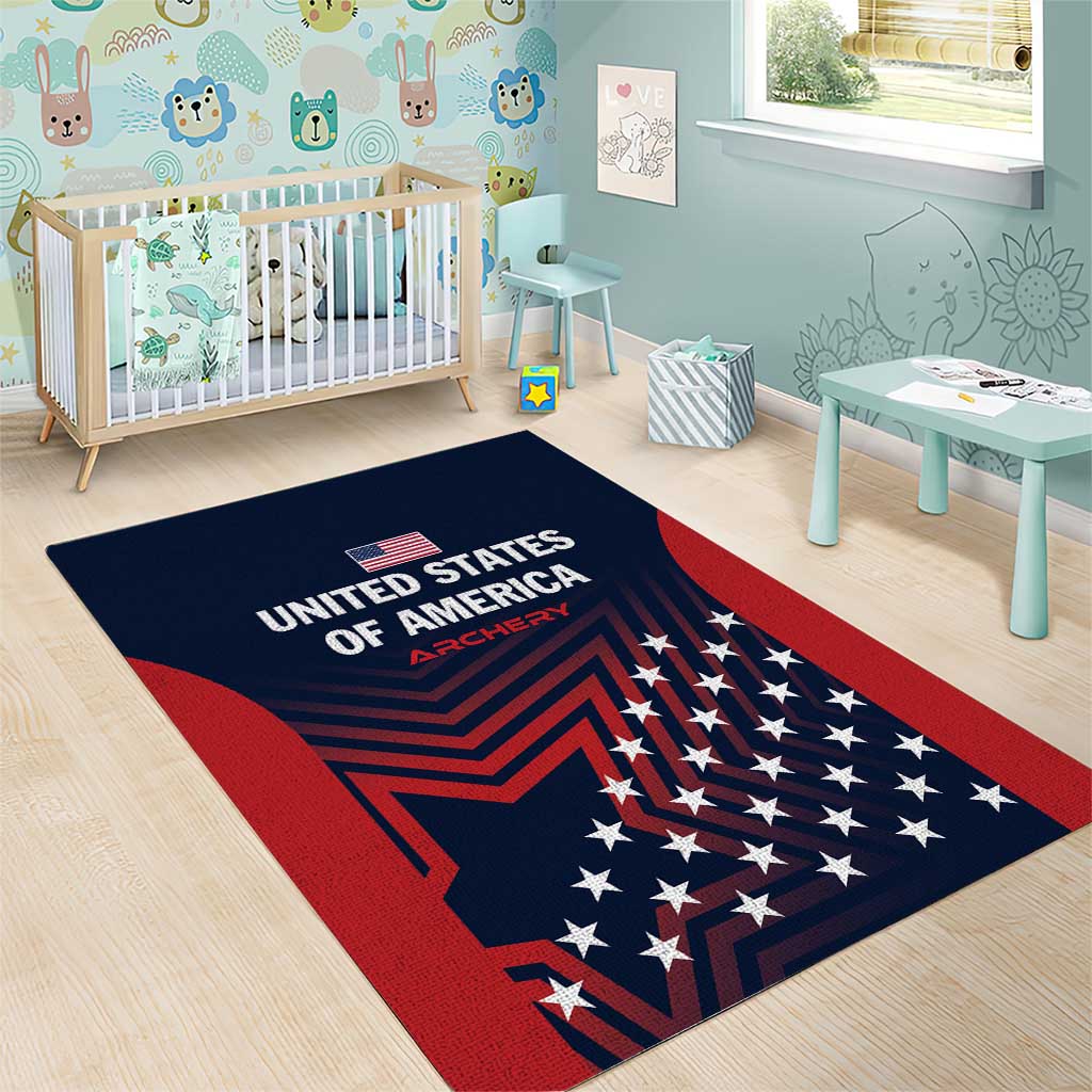 Personalized USA 2025 Archery Area Rug Aim Shoot Win