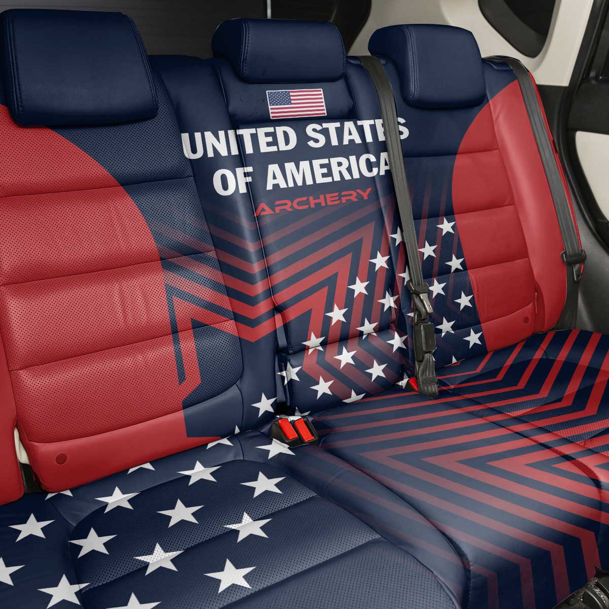 Personalized USA 2025 Archery Back Car Seat Cover Aim Shoot Win