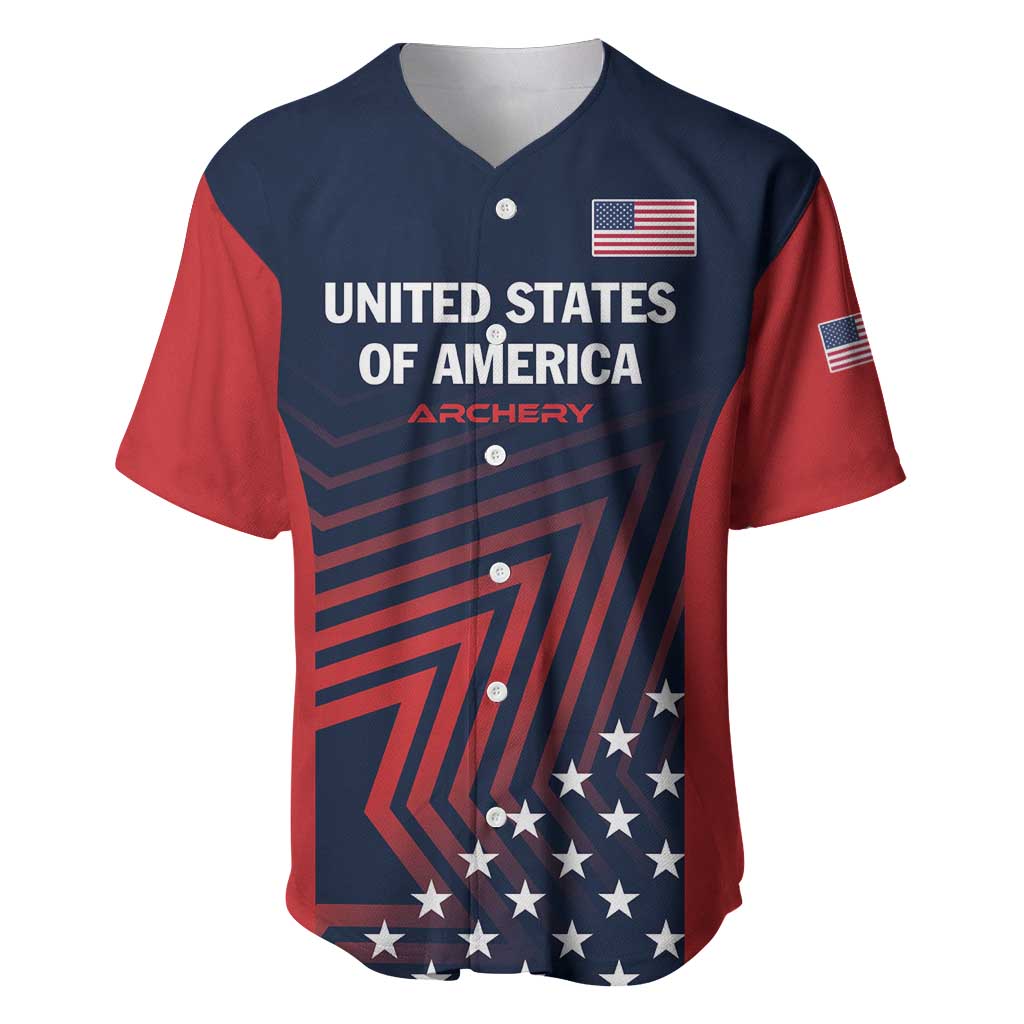 Personalized USA 2025 Archery Baseball Jersey Aim Shoot Win