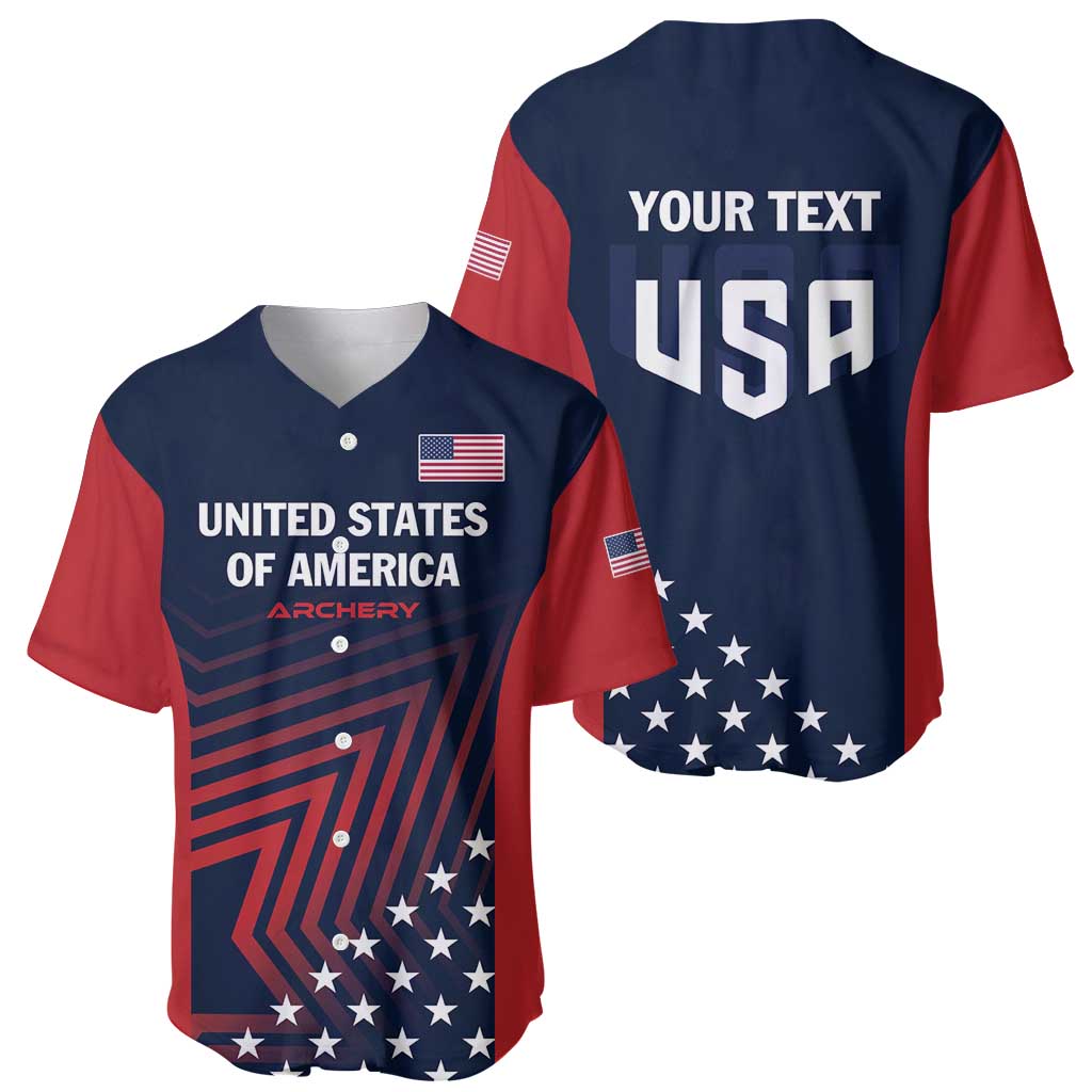 Personalized USA 2025 Archery Baseball Jersey Aim Shoot Win