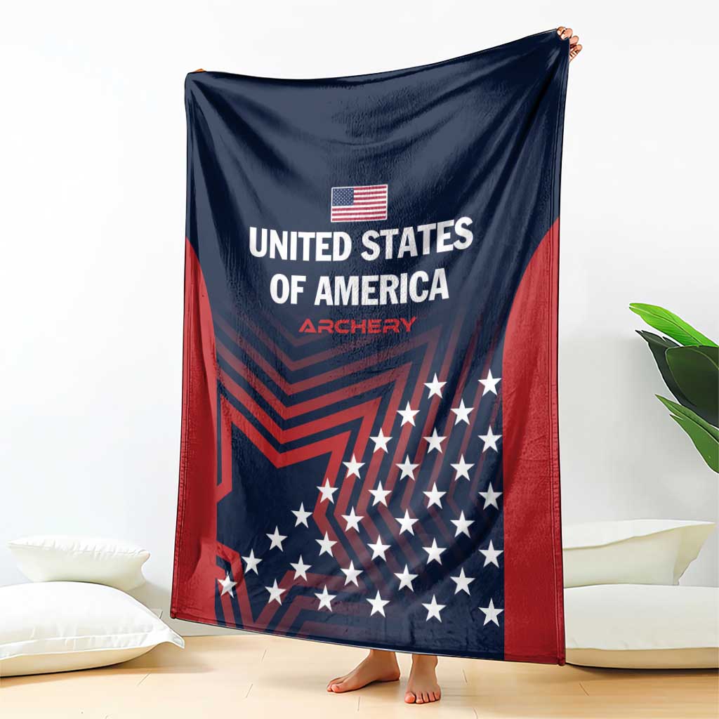 Personalized USA 2025 Archery Blanket Aim Shoot Win