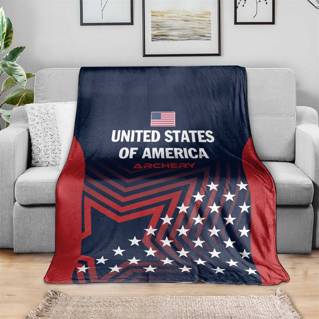 Personalized USA 2025 Archery Blanket Aim Shoot Win